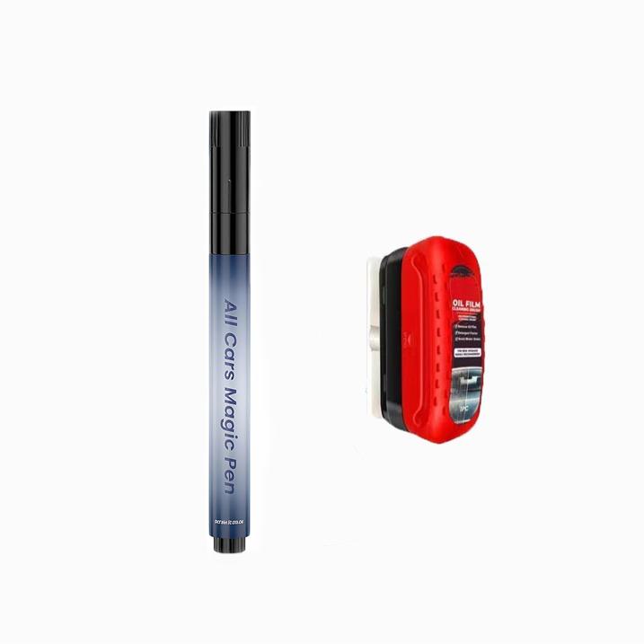 Oil Film Cleaning Brush for Car Windows Glass Cleaner with Anti-Fog Feature & Effective Oil Film Remover for Windshield & Window Cleaning