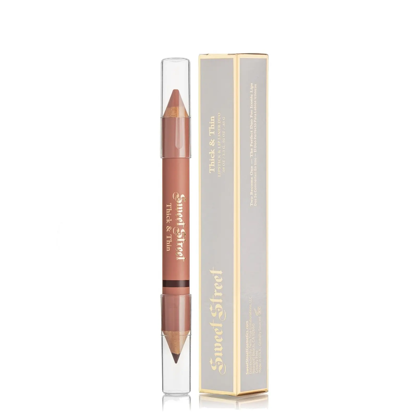 Thick & Thin Lipstick-Lipliner Duo, Angel BB 2 in 1 Lipliner Makeup Set