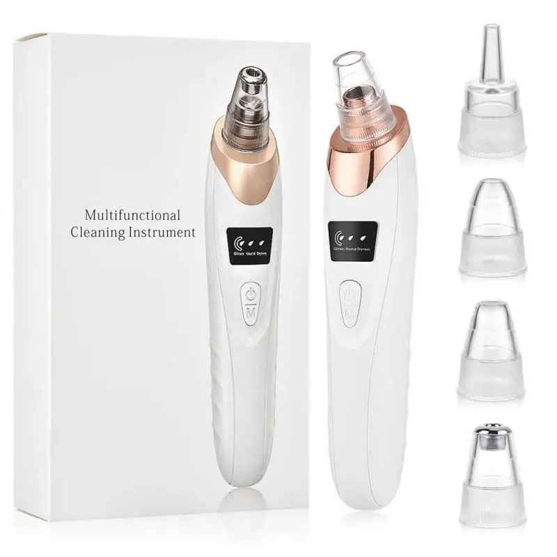 Electric Blackhead Remover, Rechargeable Blackhead Extractor, 3 Levels Adjustable Suction Power, Suction Head, Facial Skin Care Tool, Comfort