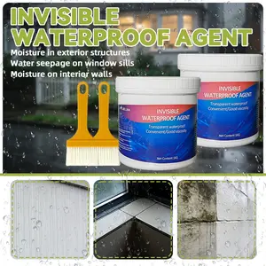 2000gWaterproof Glue.Easy to Apply Prevents Leakage Invisible Agent for Home Use with 2 Brushes