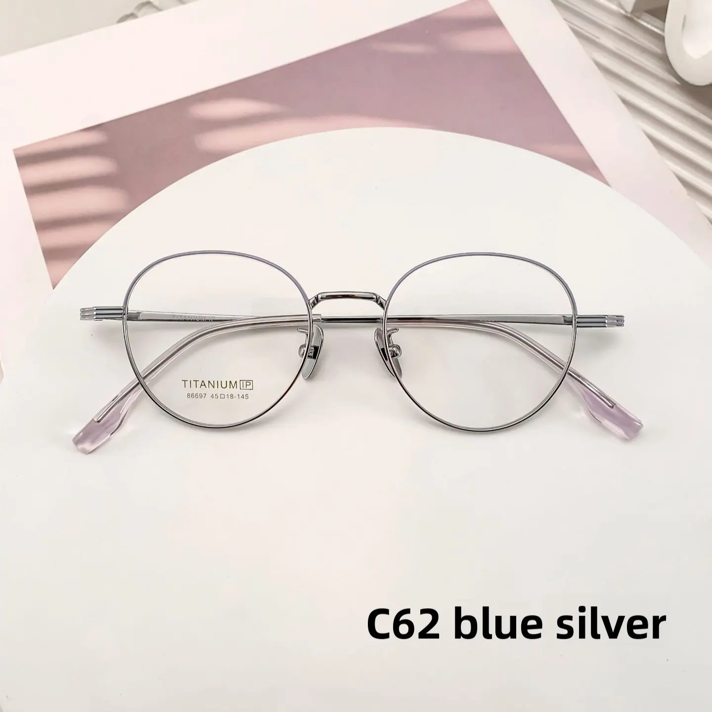 Ultra-Light Pure Titanium Retro Small Round Frame Glasses, Unisex Eyewear, Stylish and Durable, Perfect for Daily Wear