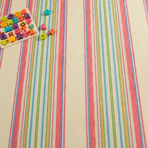 Cady Stripe Multi Machine Washable Rug 2x3