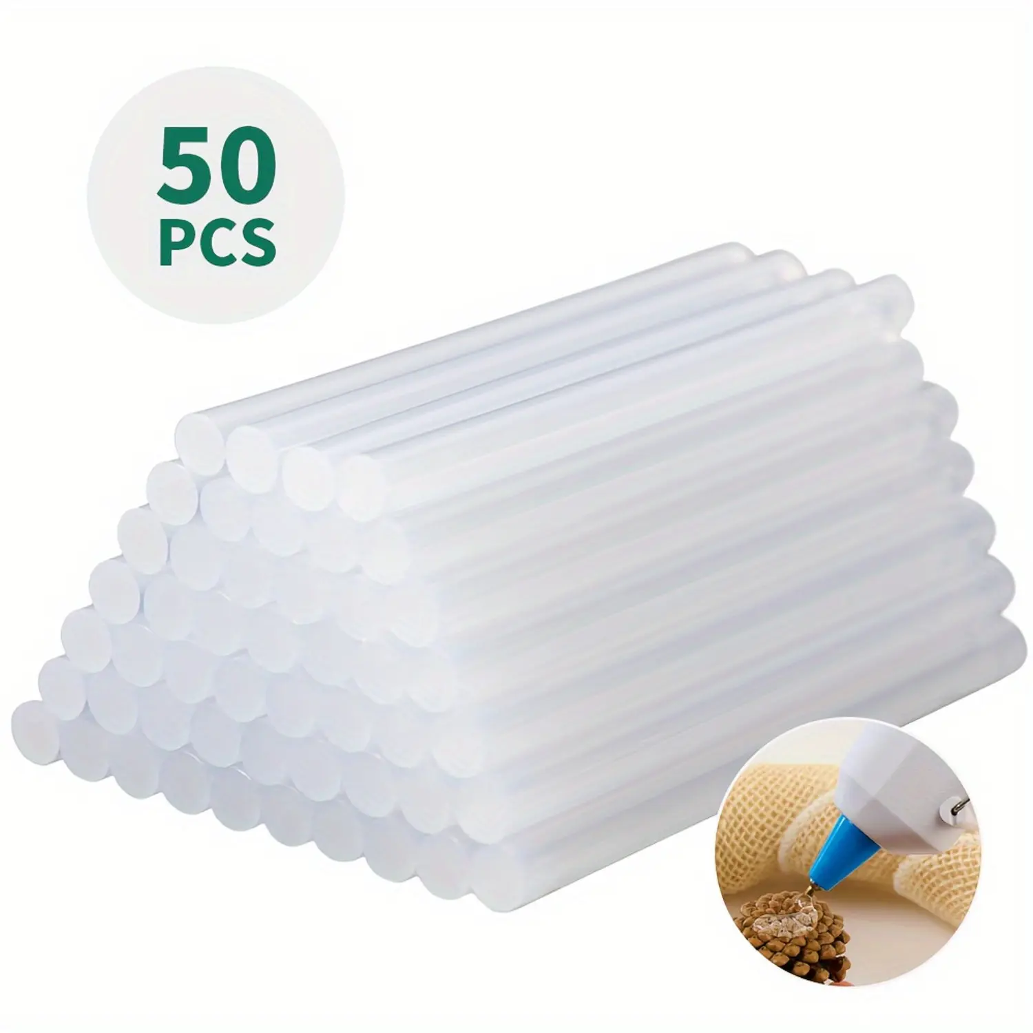High Adhesion Hot Melt Glue Stick, 7mm x 100mm Size Glue Stick, Suitable for Making Crafts, Repairing Broken Items, DIY Creation and Other Daily Household Tool Materials, Hot Glue Sticks, Bulk Glue Sticks