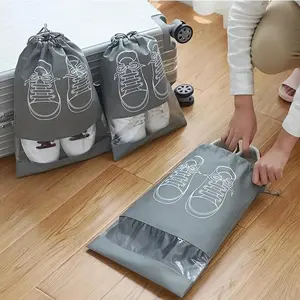 5pcs Shoes Storage Organizer, Portable Shoes Storage Drawstring Bundle Pocket, Perfect Shoes Storage Bag For Travel, Shoe Bags