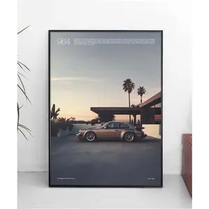 (No Frame) Porsche 911 Print, Minimal Porsche Poster, Car Poster, Porsche Fan Gift, Minimal Wall Decor, Automotive Artwork, Petrolhead Gift, German Car