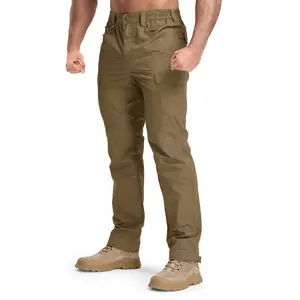 GOPUNE Men's Work Cargo Pants Tactical Pants Lightweight Multi-Pockets Water Resistant Durable Trousers,For Fishing Hiking Outdoor Caming and Daily Wear