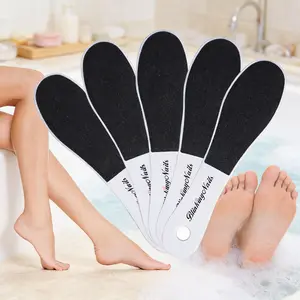 Professional Double-Sided Foot File Callus Remover – 5 Pack Pedicure Tools with Coarse & Fine Sandpaper, Lightweight Plastic Handle for Dead Skin, Cracked Heels & Salon-Soft Feet Instantly