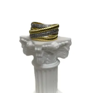 Eli boutique#anillo ajustable dos tonos