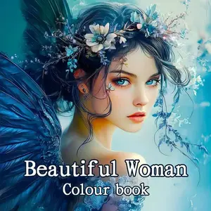 Hot Selling Beautiful Women Coloring Book, Doodle Hand Drawing Paper, Fill-In-The-Blank Coloring Book, Tracing Book