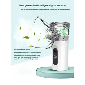 2026 New Model Smart Silent Digital Display Nebulizer Home Inhaler Ultrasonic Nebulizer Handheld Micro Mesh Nebulizer Long Battery Life