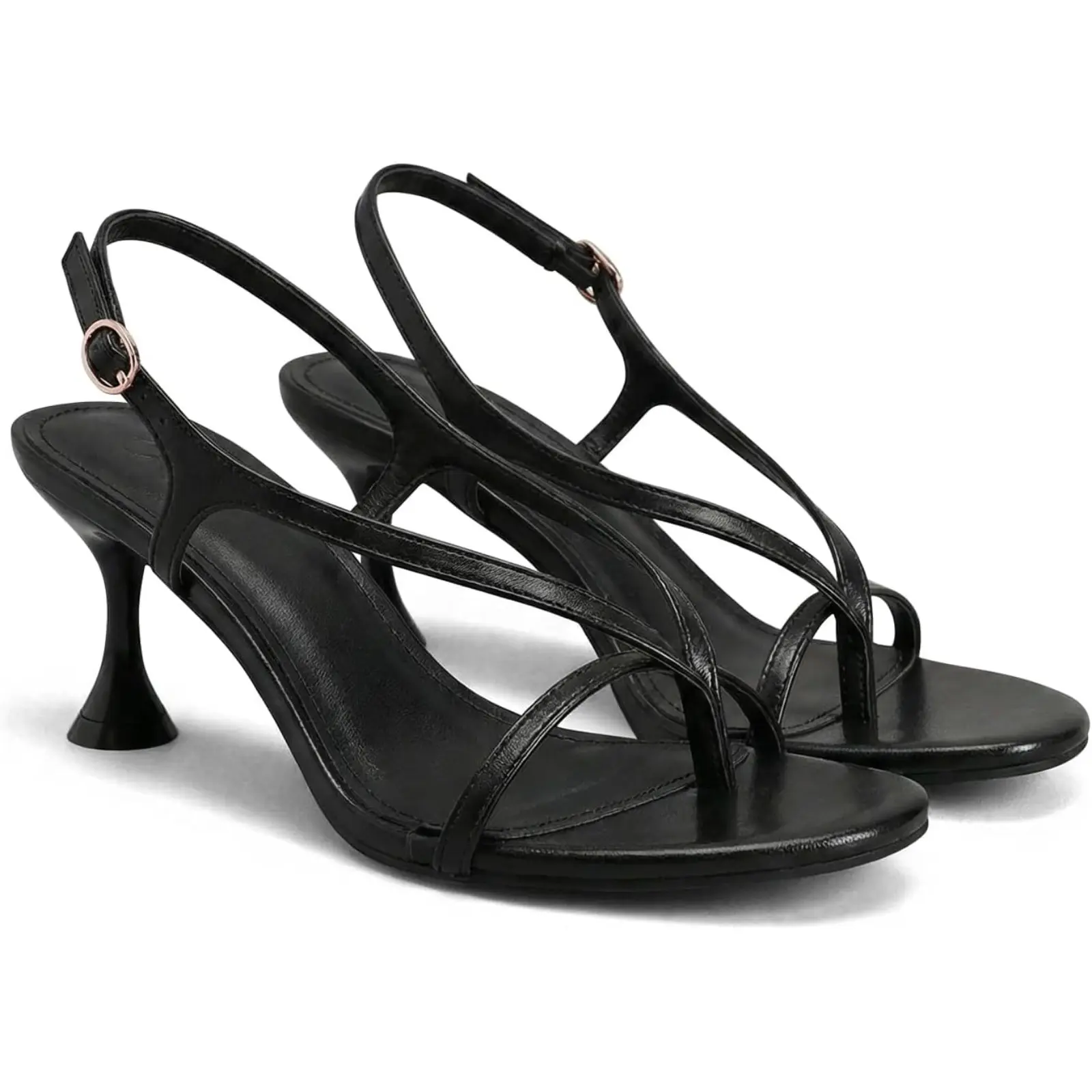 Coutgo Women's Slingback Kitten Heels Footwear - Open Toe Thong Sandals with Ankle Strap, Rubber Sole, Summer Dress Heels for Women,summerwins,summeroutfits,vacationoutfits,beachoutfits