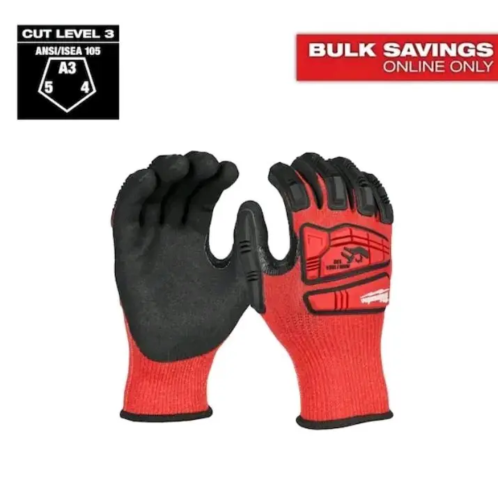 Cut Resistant Level 3 Impact Gloves Red Nitrile Cut Resistant Level 3 Impact Gloves Red Nitrile
