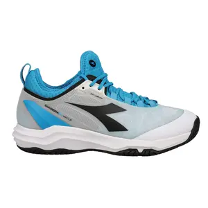 diadora Mens Speed Blushield Fly 3 Plus Ag Tennis Sneakers Shoes - Black, Blue, White