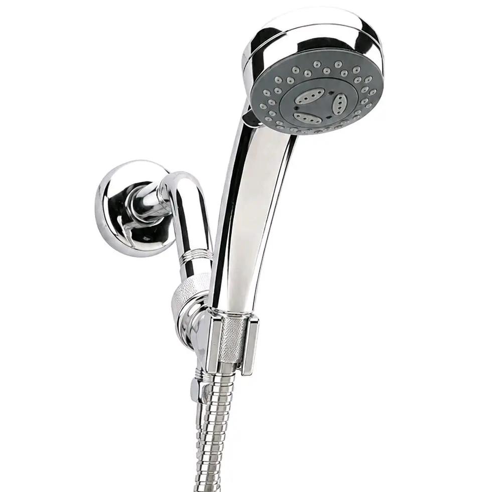 3 Function Monsoon Hand Held Shower Head with Cord, Rain, Massage and Pulse, Ultimate Shower Experience, Chrome