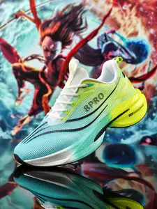 Unisex Professional Racing Sole Orange-Red Gradient Running Shoes, Running Footwear, Light Trendy Style, Cushion Sole + Orange-Red Gradient Color + Breathable Structure, Multi-Scene Eye-Catching, Ideal for Professional Racing