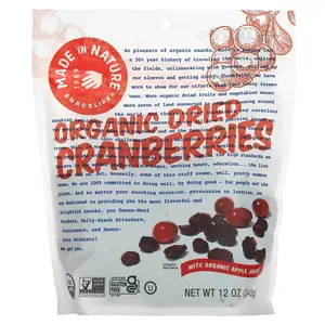 Made in Nature Organic Dried Cranberries with Organic Apple Juice, 12 oz (340 g)