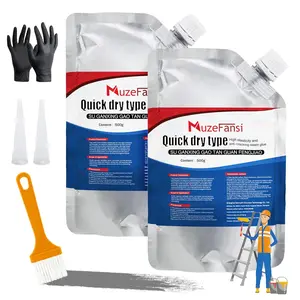 Concrete Crack Sealant, Concrete Crack Filler,-Resistant Caulking Glue,Quick-Drying & Waterproof Repair for Slabs, Driveways, Sidewalks (2-Pack)