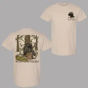Waterfowl Hunting T-Shirt, Duck Hunter Shirt with Bird Dog Graphic for Men, Retro Souttherrnn Hunting Outfit, Retriever Hunter Gift Idea