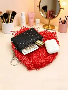Trendy Rhinestone Coin Purse, Wallet Clutch, 2026 New Unique Design Keychain, Mini Makeup Bag, Student Portable Card Holder, Fashion Accessory, Embellished Clutch