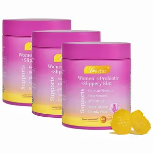 3 Pack LEEFAR Her Probiotics Gummies KG - All in One Solution with Slippery Elm and Prebiotics & Lactobacillus Probiotic Blend for Women's pH Balance and Dryness Hawaiian Pineapple Gummies Dietary Supplement