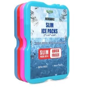 GURIN Reusable Ice Packs for Lunch Box/Coolers - Cold Up to 8-12 Hours Long Lasting 4pack