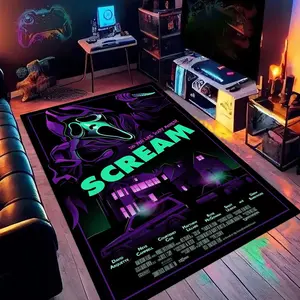 Scream (12) Cartoon Print Carpet, Home Living Room Bedroom Office Chair Under Carpet, Gift for Family and Friends, Christmas Decorative Carpet