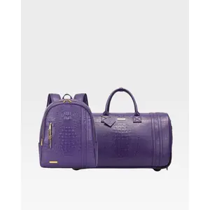Statement Traveler Rolling Duffle Set in Purple V2