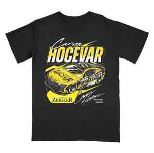 2025 Zeigler 77 Carson Hocevar Tee Official Racing Graphic T-Shirt, Bold Number 77 Design, Unisex Fit for NASCAR Fans Casual Cotton