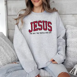 Christian Sweatshirt "Jesus The Way The Truth The Life" – Faith-Based Crewneck, Unisex Hoodie or Tee, Religious Gift for Women & Men