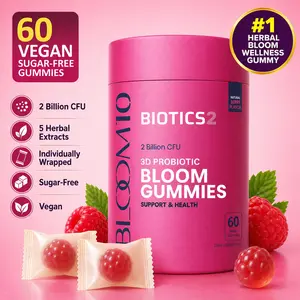 BIOTICS2 Bloom Gummies for Women, 2 Billion CFU Probiotic Gummies with Fenugreek & Wild Yam, 5 Herbal Extracts, Sugar-Free Vegan, Individually Wrapped Berry Flavor, 60 Count,Women’s Daily Wellness Gummies