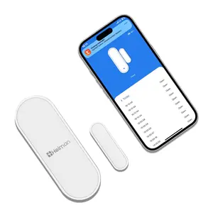 Heiman WiFi Door Window Alarm Sensor, 2.4G Smart Wireless Magnetic Contact Sensor with Real-Time App Alerts, Compatible with Alexa & Google Assistant, Home Security Anti-theft Alert for Opened Doors & Windows
