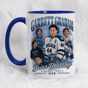 Garrett Graham Mug Briar University Hockey #44 - Off Campus Series Coffee Mug - Elle Kennedy Book Merch, College Hockey Player Gift, Hockey Romance Fan Gift, Booktok Christmas Birthday Present for Book Lovers