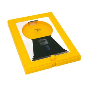 Wall-Mounted Square Plastic Picture Frame with Candy, Nut or Pet Treat Dispenser - Bright Yellow-Green, No Electricity Needed, Sturdy Construction for Kitchen, Living Room