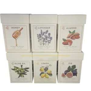 Alchimia Almond Honey Olive Almond Fig Lavender Lemon Fine Vegetable Soap Set of 3 Made in Italy Natural Ingredients Rich Lather Delicate Aroma