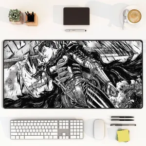 [Sale Up To 50%] Berserk Guts Black and White Battle Stance Mouse Pad