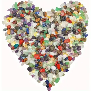 one box Natural Chips Stone Beads 5-8mm, Irregular Gemstones Healing Crystal Bead Hole Drilled for DIY Bracelet Earrings Necklace Jewelry Making Crafting. (Mixed Color)