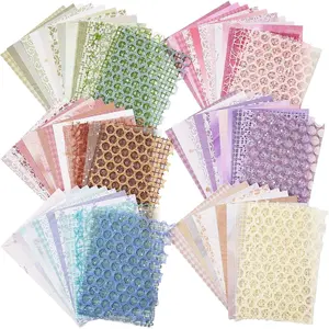 90 Sheets Scrapbook Paper and Decorative Mesh Fabric Assorted Set,Including 6 Pack Mixed Special Paper for Scrapbooking Planner Bullet Junk Journal Supplies Mixed Media Collage Card Embellishment,DIY Hand Tools Kits