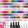 Beetles Smooth Pearl Gel Nail Polish Set - 100 Colors (5ML Bottles) with Base & Top Coat, Soak-Off UV Gel, Glitter Options, Nail Care Product for Adults' Casual DIY Home Use, Glossy Wipe Manicure Gift,familyfun