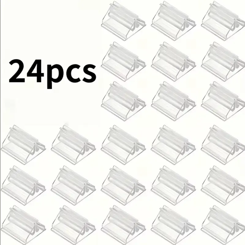 24pcs, Plastic Table Card Holders, Small Wedding Table Place Card Holders, Acrylic Table Signs, Suitable for Displaying Cards, Photos, Memos, And Images