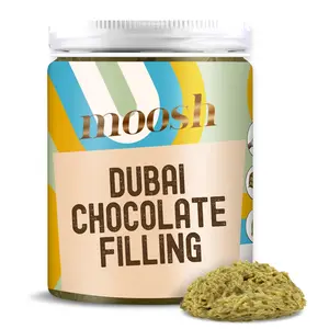 Moosh Dubai Chocolate Filling – Viral Dubai Pistachio & Kataifi Spread for Desserts, Toast, and Candy Making