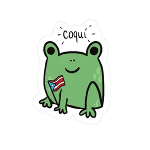 Coqui boricua Kiss-Cut Stickers