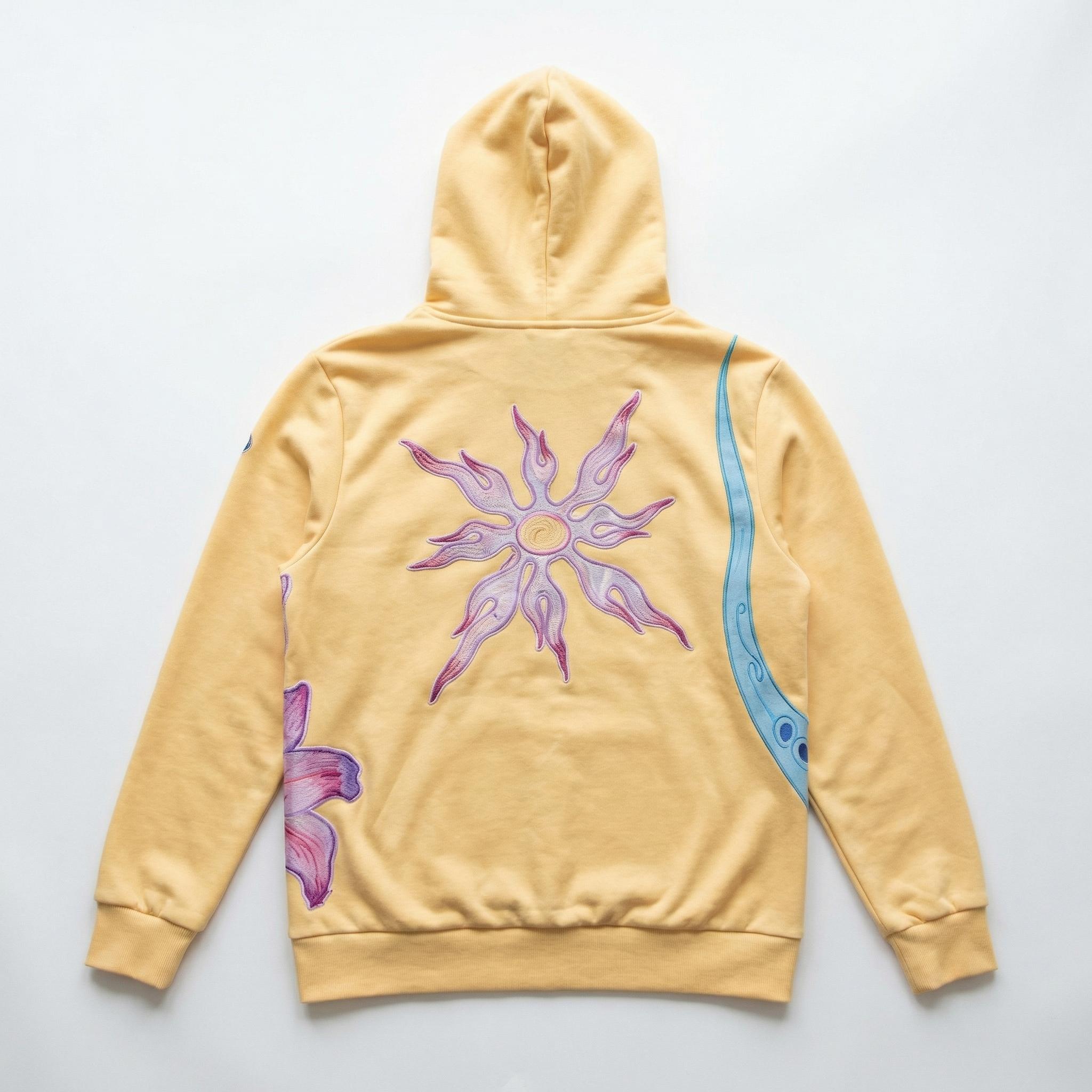 Women’s Y2K Oversized Hoodie Comfy Heavyweight Sweatshirt  Floral Applique Embroidery Vintage Indie Cozy Streetwear