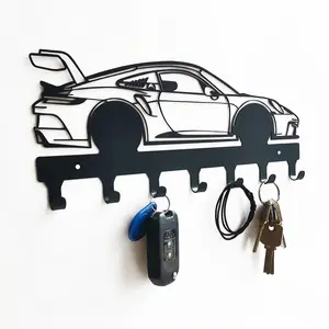 Car Shaped Wall Mounted Hook, Creative Car Design Wall Hook, Space Saving Wall Mounted Hook for Clothes, Hat, Bag, Key, Decor, Wall Mounted Organizer, Home Organizer Hook, Wall Mounted Hanger, Hat Hooks Storage