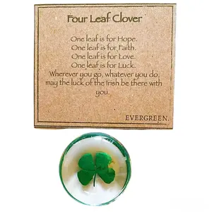 1pc Four-Leaf Clover Crystal Resin Exquisite Accessories, A Small Gift That Brings Luck, Good Luck And Success, A Small Gift For Family And Friends
