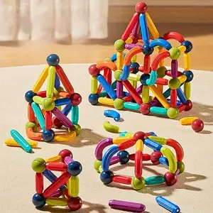 Children DIY Magnetic Building Blocks Set, Creative Assembly Toy, Develops Hand-Eye Coordination, Boys Girls Birthday Gift