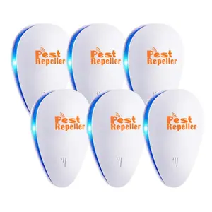 6 Pack Ultrasonic Pest Repeller , Mouse Repellent Indoor, Pest Repellent Ultrasonic Plug in for Rodent, Roach, Bugs, Mice, Spider, Mosquito Repeller Pest Control for House, Garage, Warehouse,Hotel