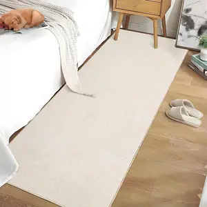 Garvee Washable 2x6 Runner Rug – Durable, Stain-Resistant Indoor Rug for Entryway, Kitchen, Bathroom, Hallway with Non-Slip Backing – Minimalistic Beige Area Rug for Front Door