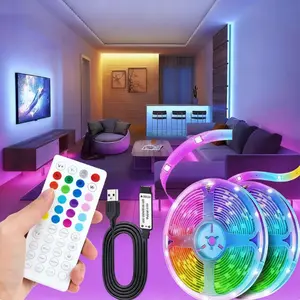 2-Pack RGB LED Strip Lights for Bedroom | 100FT Music Sync Dynamic Led Lights 2025 | Bluetooth App & Remote Control Indoor Ambient Lighting | USB-Powered TV Backlight - Perfect for Bedroom, Gaming, Home Theater