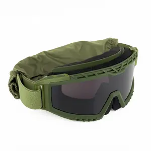 Outdoor CS Tactical Goggles Set Locust Goggles Yellow Tactical Windproof and Sandproof Goggles for Sandy Fields and Wilderness