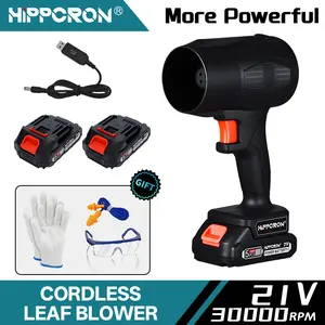 HIPPCRON Cordless Leaf Blower - 21V Electric Handheld Leaf Blower, Ergonomic Handle & Durable Design for Car, Home, Dust, Ice, Snow - Lightweight & Powerful, Car Dust Blower, Versatile Cleaning Tool, Sleek Power Tool, Sturdy Construction